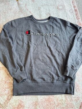 Champion grey logo embroidered crew neck